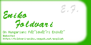 eniko foldvari business card